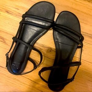 Strappy black sandals